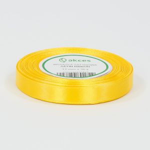 Wstążka satynowa Akces Żółta jasna, 12mm x 33m